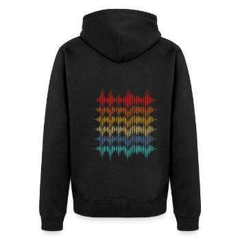 Égaliseur rétro DJ Gift Music Soundwave - Veste à capuche bio Premium Unisexe - noir - Dos - Nico (187cm)
