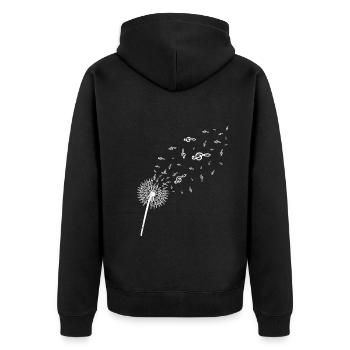 Violon Clef Pusteblume Musique Clef - Veste à capuche bio Premium Unisexe - noir - Dos - Nico (187cm)