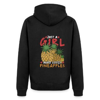 Cadeau d’été Fruit Fruit Girl Ananas - Veste à capuche bio Premium Unisexe - noir - Dos - Nico (187cm)