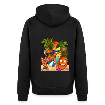 Ananas - Veste à capuche bio Premium Unisexe - noir - Dos - Nico (187cm)