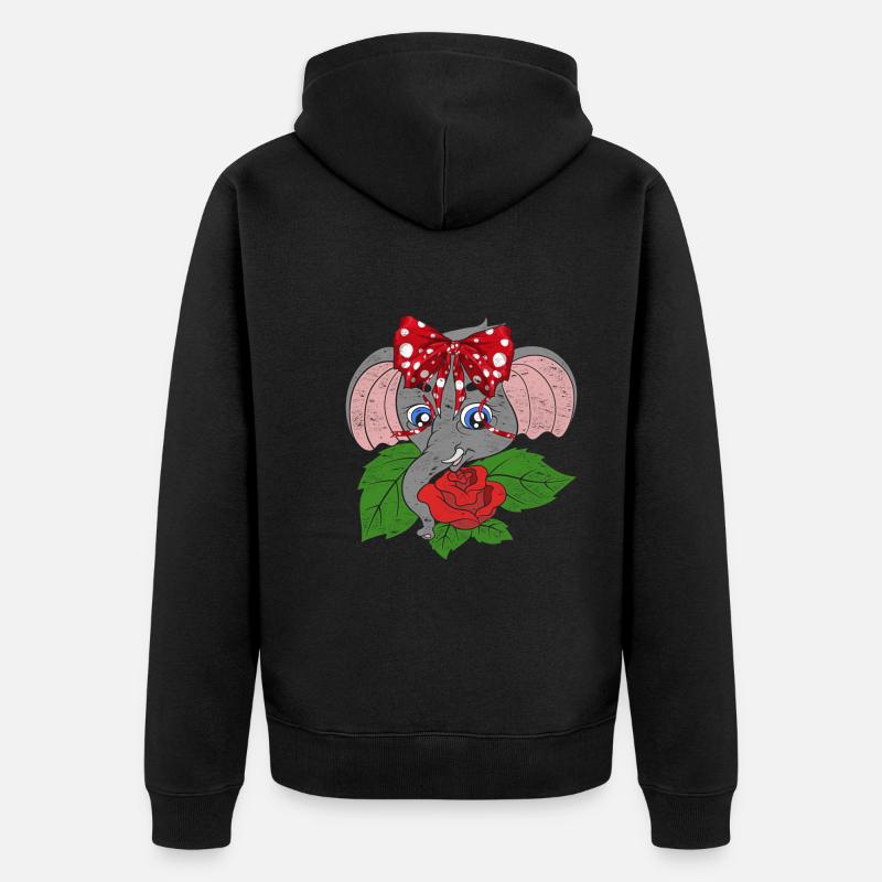 Éléphant - Veste à capuche bio Premium Unisexe - noir