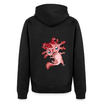 Axolotl - Veste à capuche bio Premium Unisexe - noir - Dos - Nico (187cm)