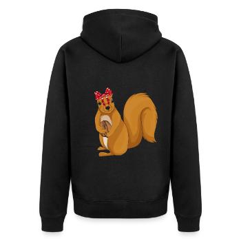 Écureuil - Veste à capuche bio Premium Unisexe - noir - Dos - Nico (187cm)