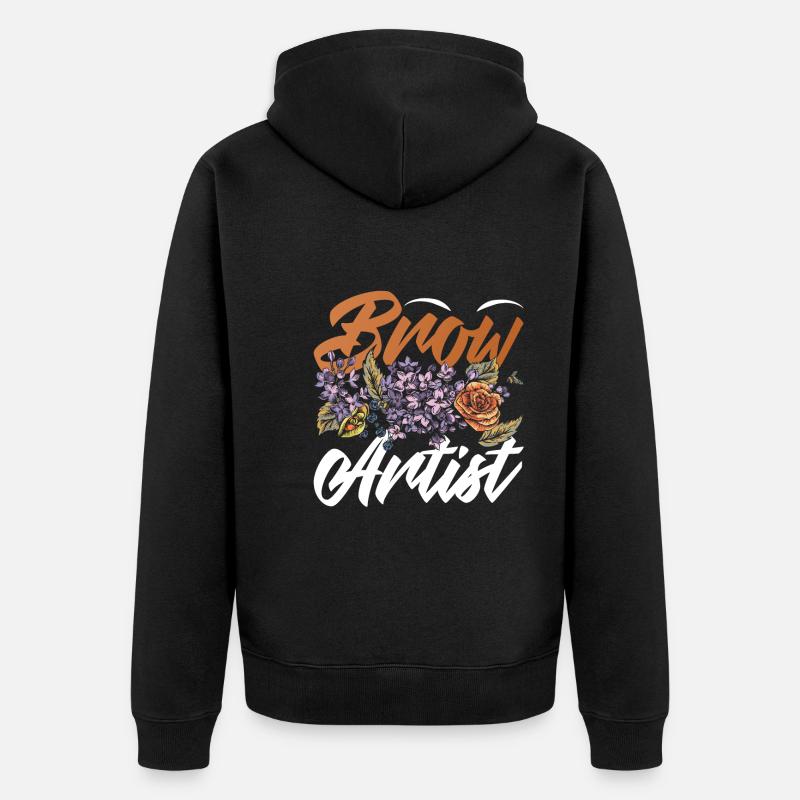 Artiste sourcilière - Veste à capuche bio Premium Unisexe - noir