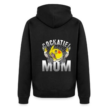 Oiseau Maman Cadeau fête des mères Cockatiel - Veste à capuche bio Premium Unisexe - noir - Dos - Nico (187cm)