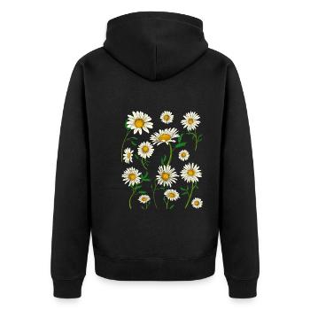 Gänseblümchen Hobbygärtner Geschenk Blumen Botanik - Unisex Premium Bio Zip Hoodie - Schwarz - Hinten - Nico (187cm)