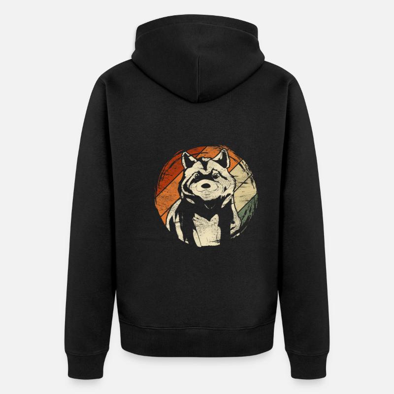 Raton laveur rétro - Veste à capuche bio Premium Unisexe - noir