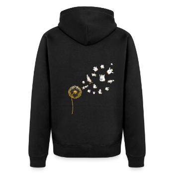 Zoo Animal Lover Cadeau Pissenlit Pingouin - Veste à capuche bio Premium Unisexe - noir - Dos - Nico (187cm)
