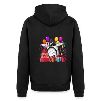 Antarctic Animal Birthday Party Cadeau Pingouin - Veste à capuche bio Premium Unisexe - noir - Dos - Nico (187cm)