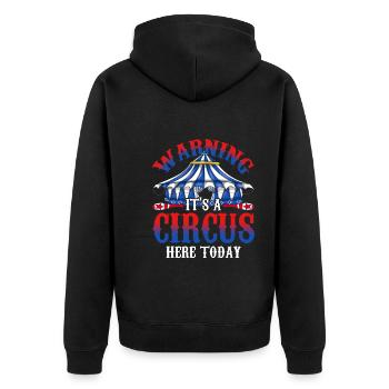Circus Artist Circus Tent Funny Gift Circus - Unisex Premium Organic Zip Hoodie - black - Back - Nico (187cm)