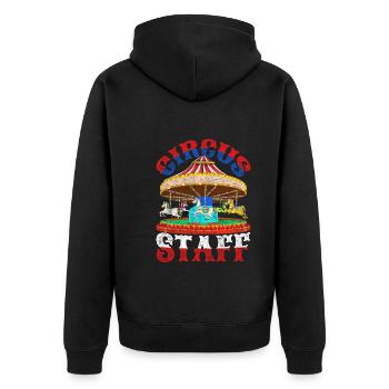 Circus Artist Carousel Gift Circus - Unisex Premium Organic Zip Hoodie - black - Back - Nico (187cm)