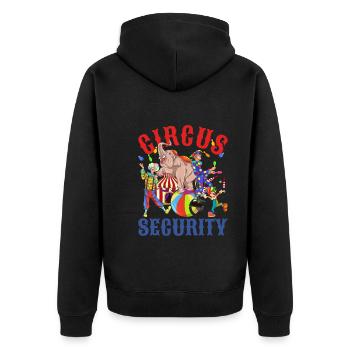 Circus Artist Elephant Clown Animal Gift Circus - Unisex Premium Organic Zip Hoodie - black - Back - Nico (187cm)