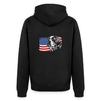 St. Bernard Amérique Flag Chien Chiens Wilsigns - Veste à capuche bio Premium Unisexe - noir - Dos - Nico (187cm)