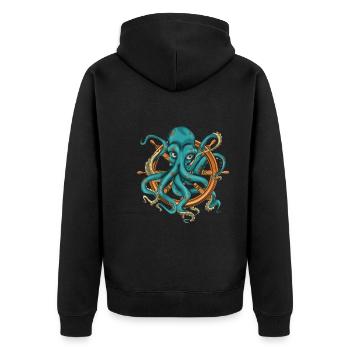 Ocean Animal Octopus Sea Animal Gift Octopus - Veste à capuche bio Premium Unisexe - noir - Dos - Nico (187cm)
