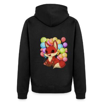 Forest Animal Forest Dweller Cadeau Ballon Renard - Veste à capuche bio Premium Unisexe - noir - Dos - Nico (187cm)
