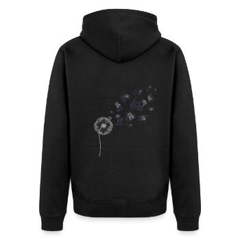 Scottie Hunde Geschenk Pusteblume Scottish Terrier - Unisex Premium Bio Zip Hoodie - Schwarz - Hinten - Nico (187cm)