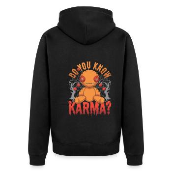 Wiccan sorcellerie Karma cadeau drôle poupée vaudou - Veste à capuche bio Premium Unisexe - noir - Dos - Nico (187cm)