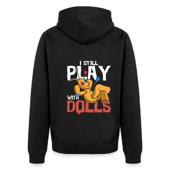 Witch Voodoo Witchcraft Gift Funny Voodoo Doll - Unisex Premium Organic Zip Hoodie - black - Back - Nico (187cm)
