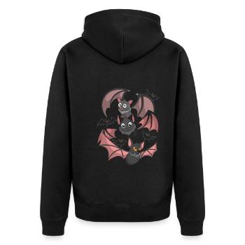 Halloween Animal Gift Mignon Bat - Veste à capuche bio Premium Unisexe - noir - Dos - Nico (187cm)