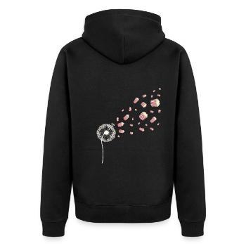 Kinofilm Kino Snack Geschenk Pusteblume Popcorn - Unisex Premium Bio Zip Hoodie - Schwarz - Hinten - Nico (187cm)
