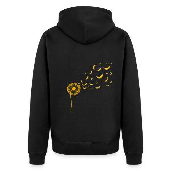 Fruit Fruit Cadeau Pissenlit Banane - Veste à capuche bio Premium Unisexe - noir - Dos - Nico (187cm)