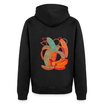 Fruit Fruit Cadeau Banane Colorée - Veste à capuche bio Premium Unisexe - noir - Dos - Nico (187cm)