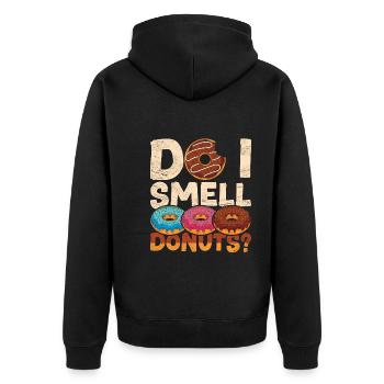 Est-ce que je sens quelque chose comme Donuts Funny Gift Donuts - Veste à capuche bio Premium Unisexe - noir - Dos - Nico (187cm)