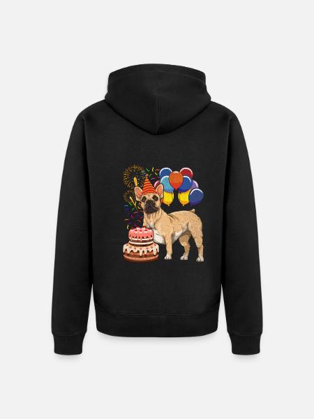 Dog Birthday Gift French Bulldog - Unisex Premium Organic Zip Hoodie - black