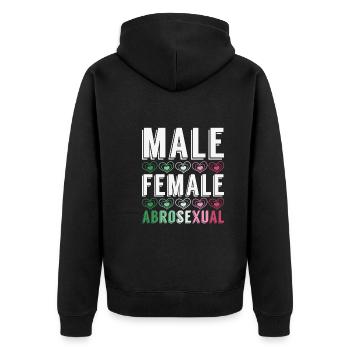 LGBTQIA Gay Pride Month Cadeau Abrossexual - Veste à capuche bio Premium Unisexe - noir - Dos - Nico (187cm)