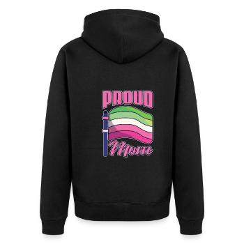 Fière maman LGBT Cadeau de la fête des mères Abrossexual - Veste à capuche bio Premium Unisexe - noir - Dos - Nico (187cm)