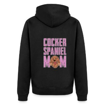 Cocker Spaniel Maman Fête des mères Cadeaux Chiens - Veste à capuche bio Premium Unisexe - noir - Dos - Nico (187cm)