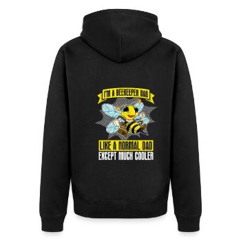 I'm a Beekeeper Dad Funny Beekeeper - Unisex Premium Organic Zip Hoodie - black - Back - Nico (187cm)