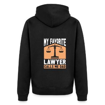 Avocat papa fête des pères cadeau drôle avocat - Veste à capuche bio Premium Unisexe - noir - Dos - Nico (187cm)