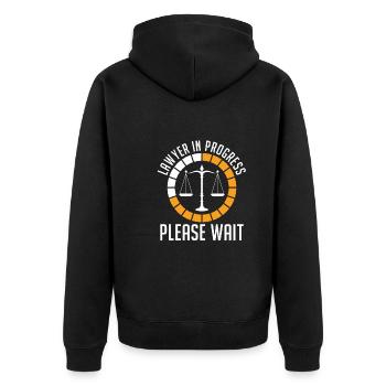 Faculté de droit avocat cadeau futur avocat - Veste à capuche bio Premium Unisexe - noir - Dos - Nico (187cm)