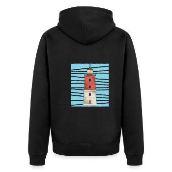 Phare de mer amant cadeau phare - Veste à capuche bio Premium Unisexe - noir - Dos - Nico (187cm)