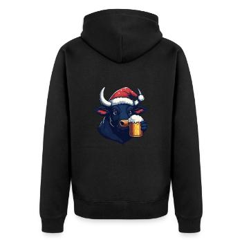 Taurus Bière Noël Noël - Veste à capuche bio Premium Unisexe - noir - Dos - Nico (187cm)