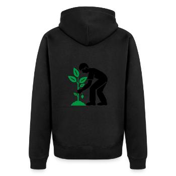 Plantes d’arbres Environnement de jardin - Veste à capuche bio Premium Unisexe - noir - Dos - Nico (187cm)