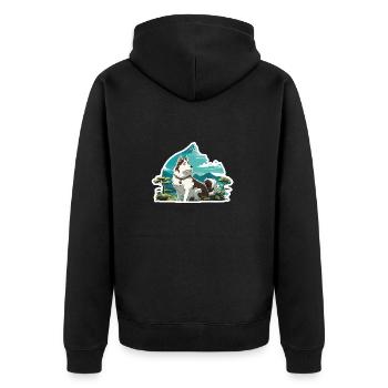 Anime / Bande dessinée / Japonais / Animation / Dessin animé - Veste à capuche bio Premium Unisexe - noir - Dos - Nico (187cm)