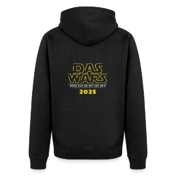 DAS WARS - Cooles Abi '25 Motto Shirt, Abitur 2025 - Veste à capuche bio Premium Unisexe - noir - Dos - Nico (187cm)