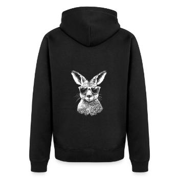 Cool Kangaroo Lunettes de soleil d’été - Veste à capuche bio Premium Unisexe - noir - Dos - Nico (187cm)