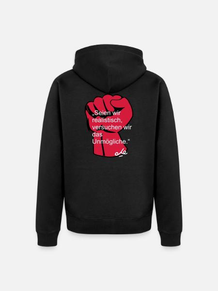"Seien wir realistisch, Che Ernesto Guevara - Unisex Premium Bio Zip Hoodie - Schwarz