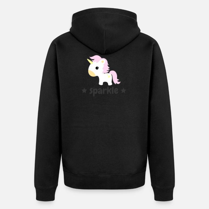 licorne - Veste à capuche bio Premium Unisexe - noir