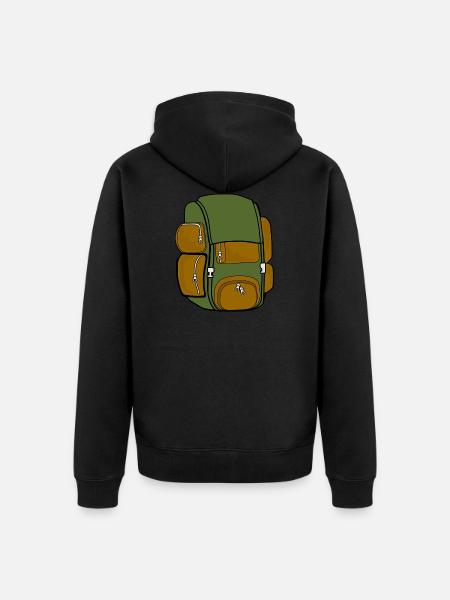 backpack - Unisex Premium Organic Zip Hoodie - black