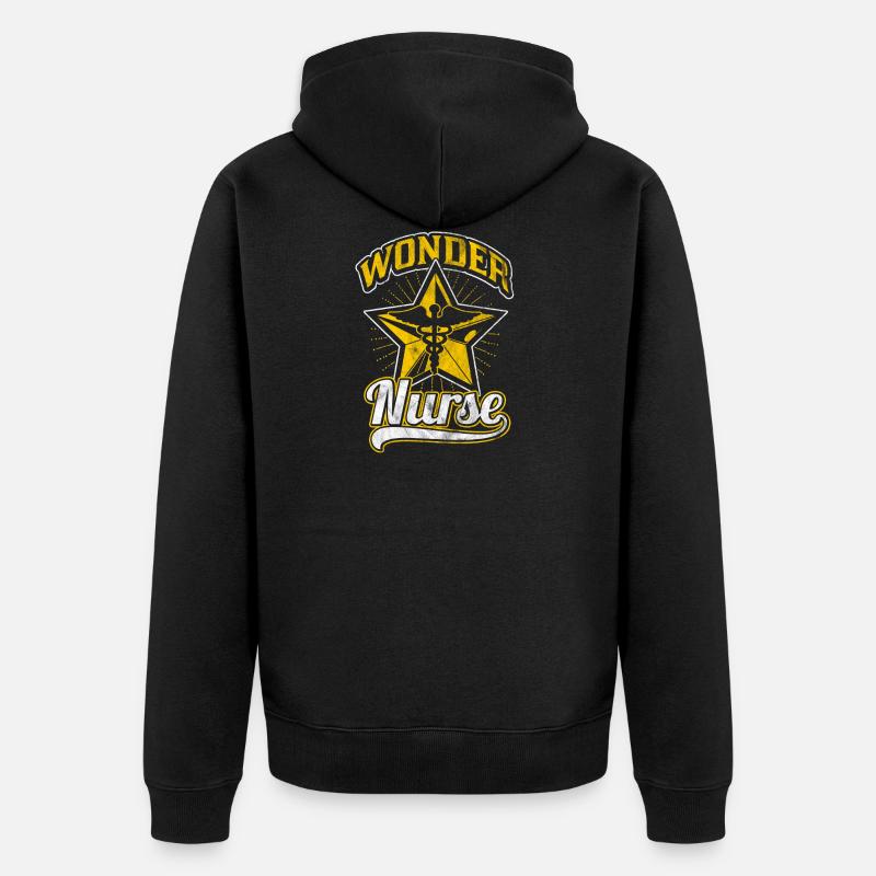 Cadeau pour une super infirmière - Veste à capuche bio Premium Unisexe - noir