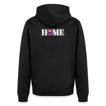 Russia Home gift - Unisex Premium Organic Zip Hoodie - black - Back - Nico (187cm)
