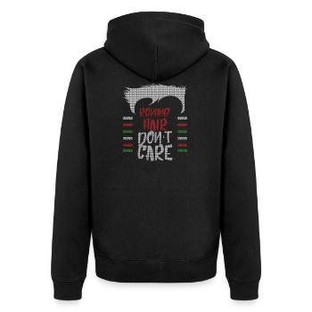 Gift for Hobby ROWING - Unisex Premium Organic Zip Hoodie - black - Back - Nico (187cm)