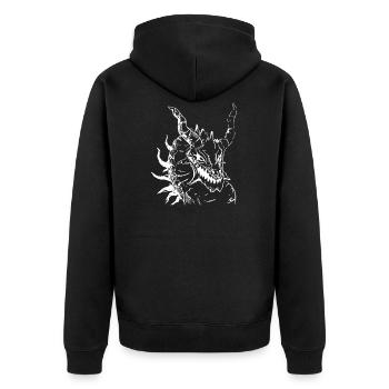 épique dragon - Veste à capuche bio Premium Unisexe - noir - Dos - Nico (187cm)