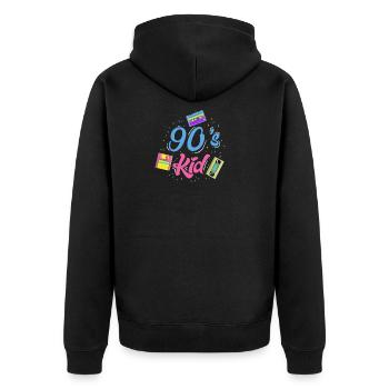 90 Enfant Cadeau - Veste à capuche bio Premium Unisexe - noir - Dos - Nico (187cm)