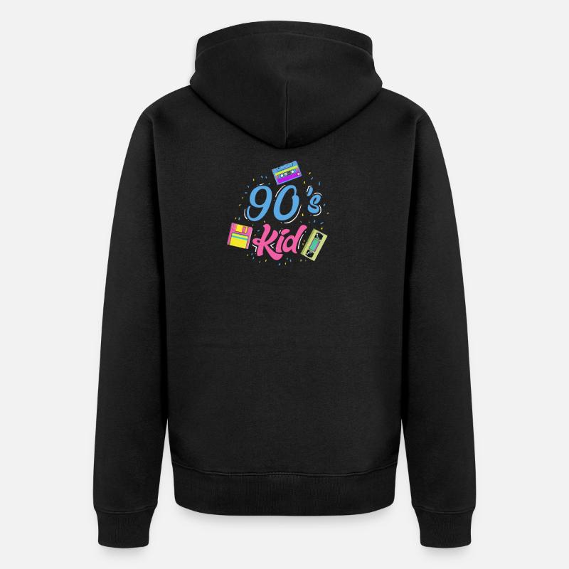 90 Enfant Cadeau - Veste à capuche bio Premium Unisexe - noir