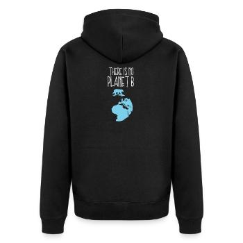 Pas le réchauffement climatique planète B cadeau changement climatique - Veste à capuche bio Premium Unisexe - noir - Dos - Nico (187cm)
